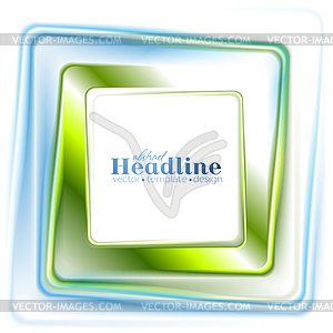 Abstract bright green blue square logo design - vector clipart
