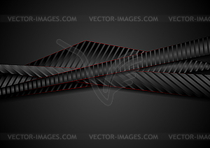 Abstract tech corporate black stripes background - vector image