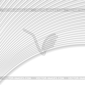 Abstract grey white curved lines and waves - vector clip art