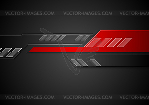 Черно-красный технический фон геометрический - векторный клипарт