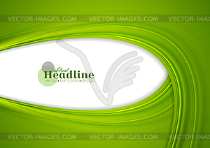 Green abstract smooth corporate waves background - vector EPS clipart