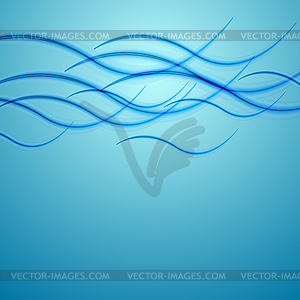 Abstract blue wavy pattern design - vector clipart