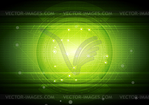 Bright green technology abstract background - vector image