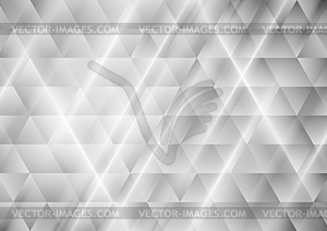 Abstract tech grey triangles geometric background - vector image