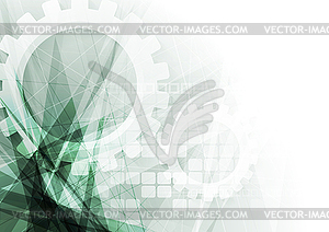 Green tech geometric abstract background - vector clipart