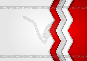 Contrast red and grey tech arrows background - vector image