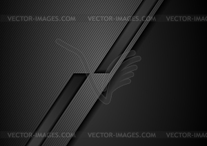 Black tech geometric corporate background - vector image