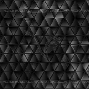 Abstract tech black glossy triangles geometric - vector image