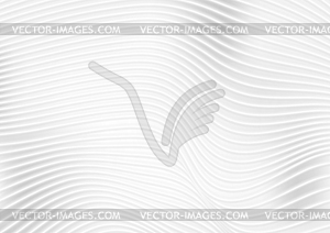 Abstract grey white wavy lines background - vector image