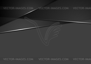 Black tech corporate stripes abstract background - vector image