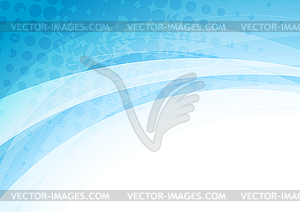 Abstract blue white waves grunge background - royalty-free vector clipart