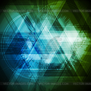 Abstract tech grunge triangles background - vector clipart