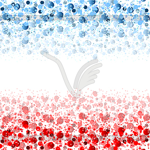 USA flag colors shiny abstract particles background - vector image