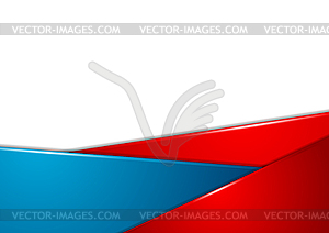 Red and blue stripes corporate abstract background - vector clip art
