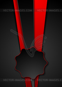 Abstract red black tech corporate background - vector image