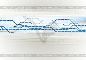 Abstract technology dotted line circuit board - vector EPS clipart