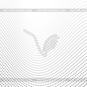 Grey tech wavy dotted lines abstract background - vector image