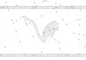 Abstract grey hi-tech communication lines background - vector EPS clipart