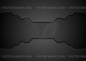 Black tech geometric concept abstract background - vector image