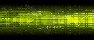 Green abstract technology digital background - vector image