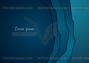 Abstract dark blue corporate material background - vector clipart