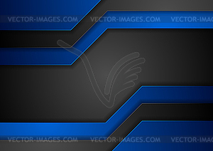 Dark blue and black abstract corporate background - vector image