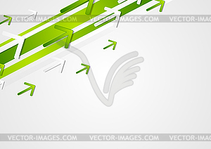 Green abstract tech geometric background - vector clipart