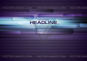 Glowing blue and purple tech striped abstract - royalty-free vector image