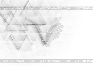 Grey and white tech polygon triangles texture - vector clipart