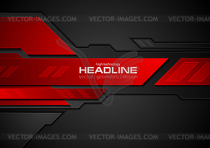 Red and black contrast abstract technology - vector EPS clipart