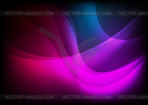 Glowing bright neon waves abstract background - vector clip art