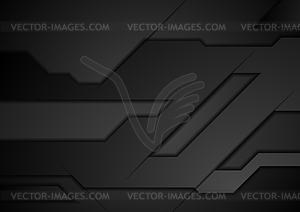 Black technology concept abstract background - vector image