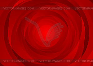 Abstract red swirl circles tech corporate background - vector image