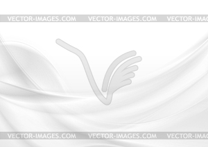 Abstract grey white smooth waves - vector clipart