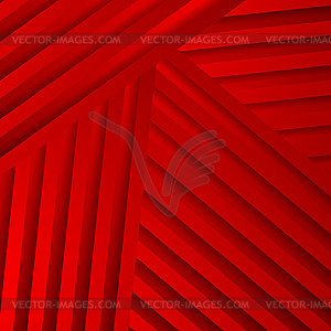 Bright red abstract striped background - vector image