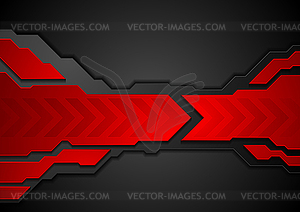 Red and black abstract technology background with - vector clipart