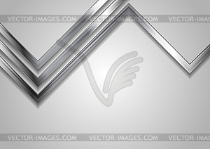 Grey abstract technology metallic background - vector clipart