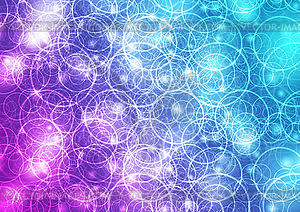 Bright glowing shiny rings abstract background - vector image