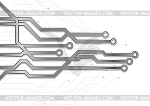 Abstract tech metallic circuit board background - vector clipart
