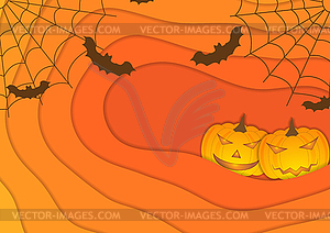 Bright orange autumn Halloween corporate background - vector image