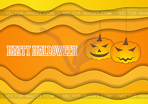 Bright orange autumn Halloween background - vector clipart