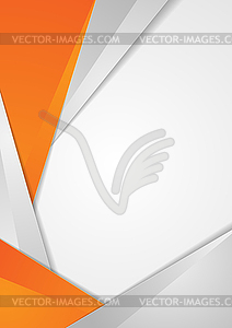Orange grey abstract tech corporate background - vector clip art