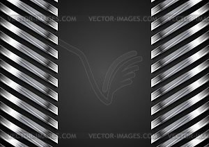 Abstract tech metallic stripes background - vector clipart