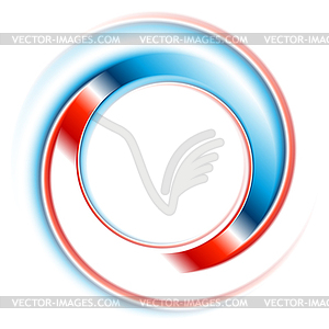 Blue and red round circle logo design - royalty-free vector image