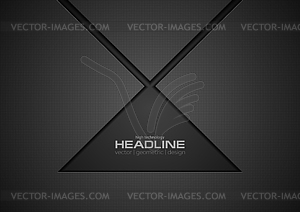 Black technology concept abstract background - vector image