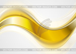 Abstract bright orange golden wave - vector image