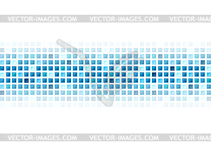 Blue abstract squares tech mosaic background - vector image