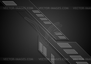 Абстрактный черный фон технологии - рисунок в векторном формате