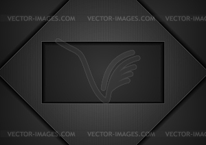 Abstract black technology futuristic background - vector image