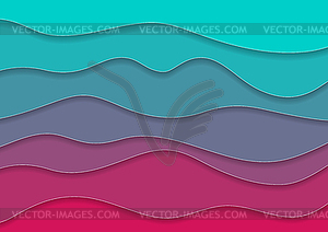 Turquoise and pink corporate waves abstract - vector clipart